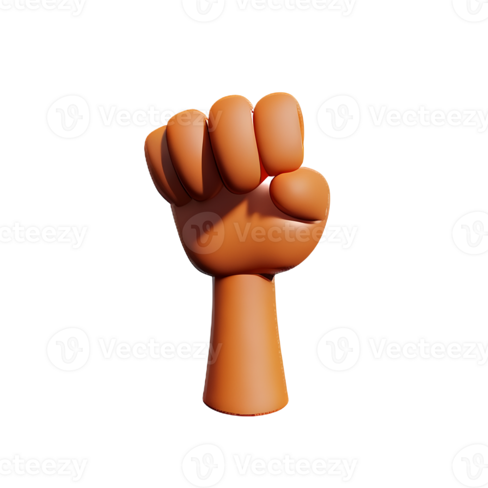 fist 3d rendering icon illustration png