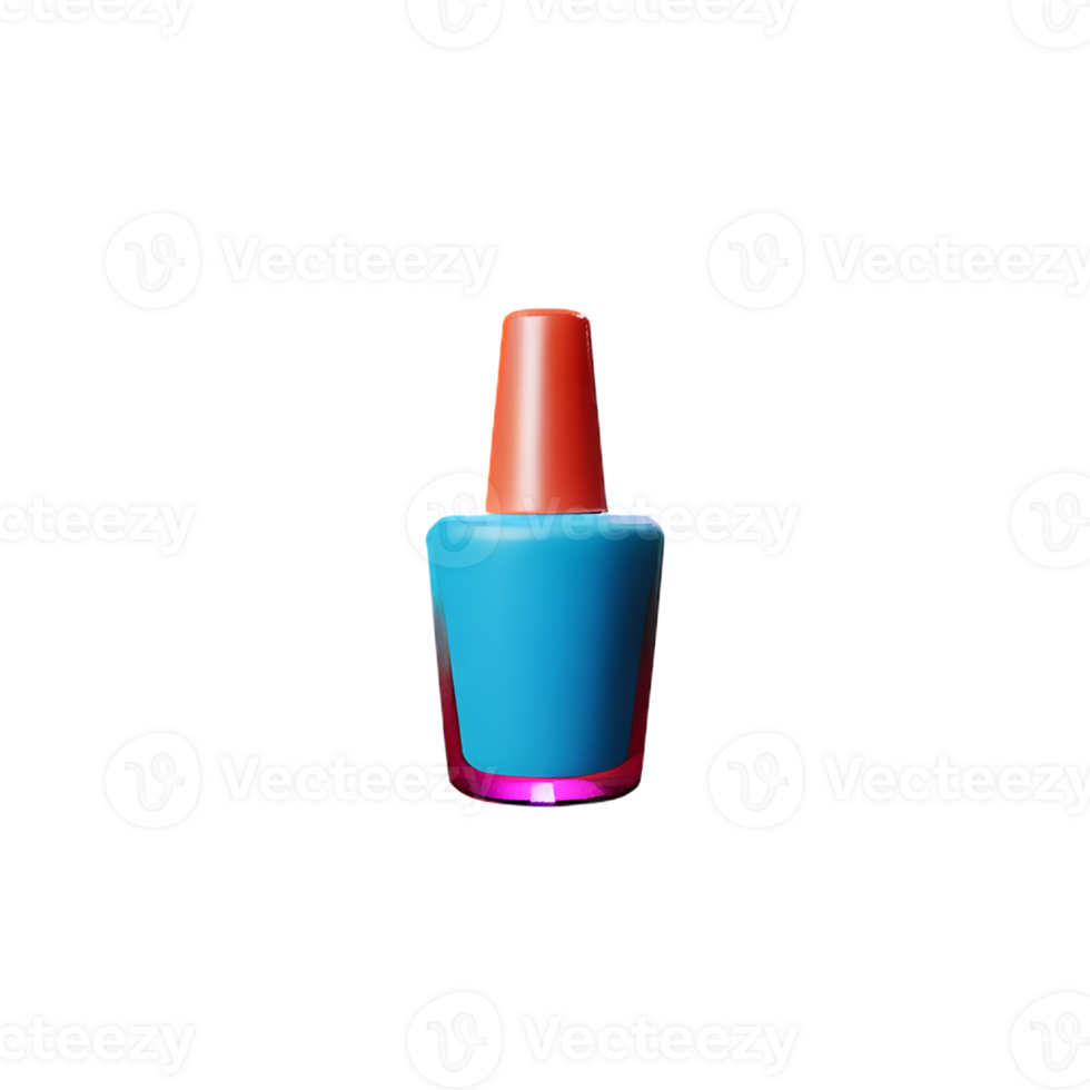 nail polish 3d rendering icon illustration png