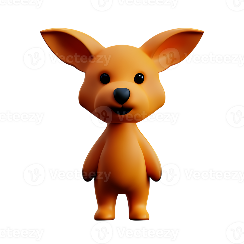 kangaroo 3d rendering icon illustration png
