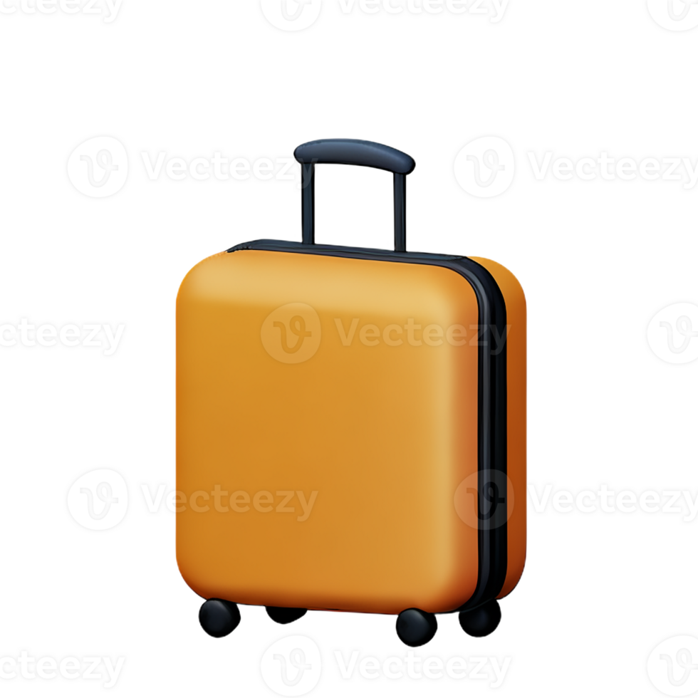 suitcase 3d rendering icon illustration png