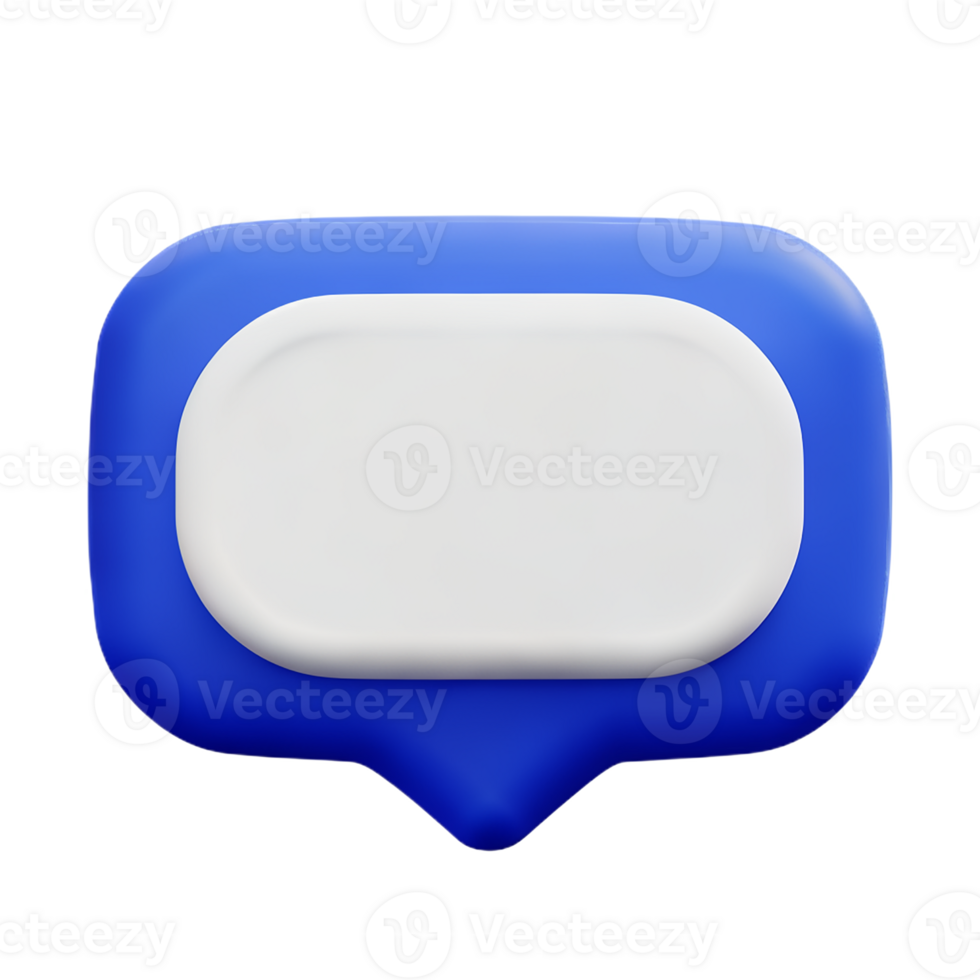 chat bubble 3d rendering icon illustration png