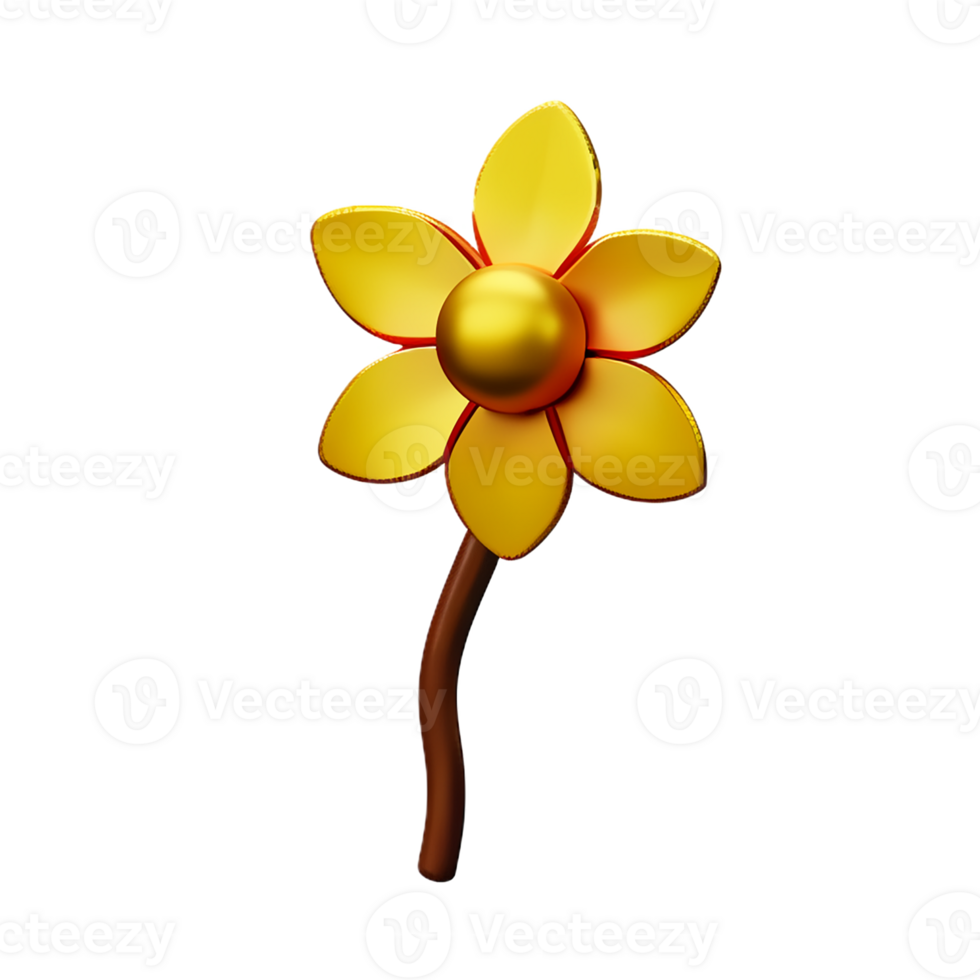 jasmine flower 3d rendering icon illustration png