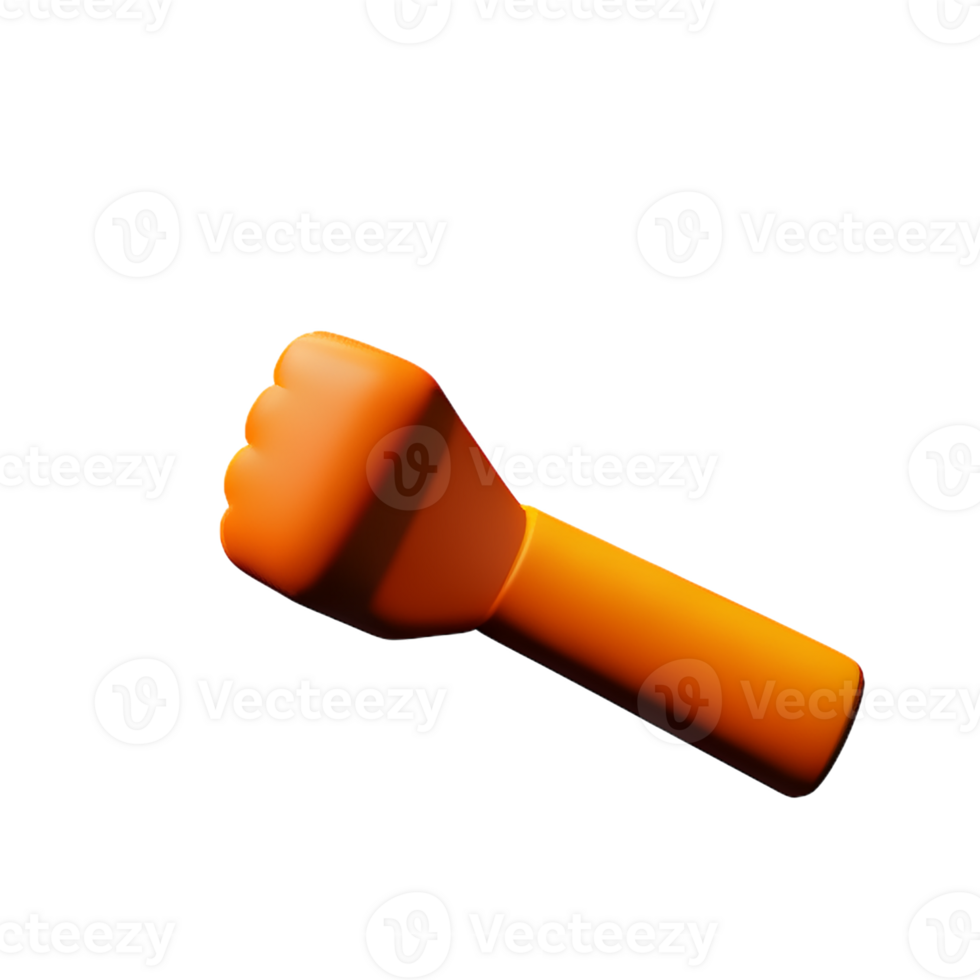 fist 3d rendering icon illustration png
