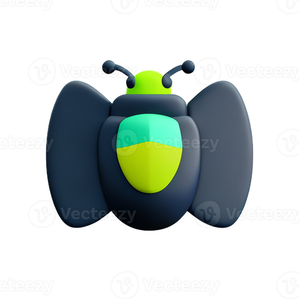 bug 3d rendering icon illustration png