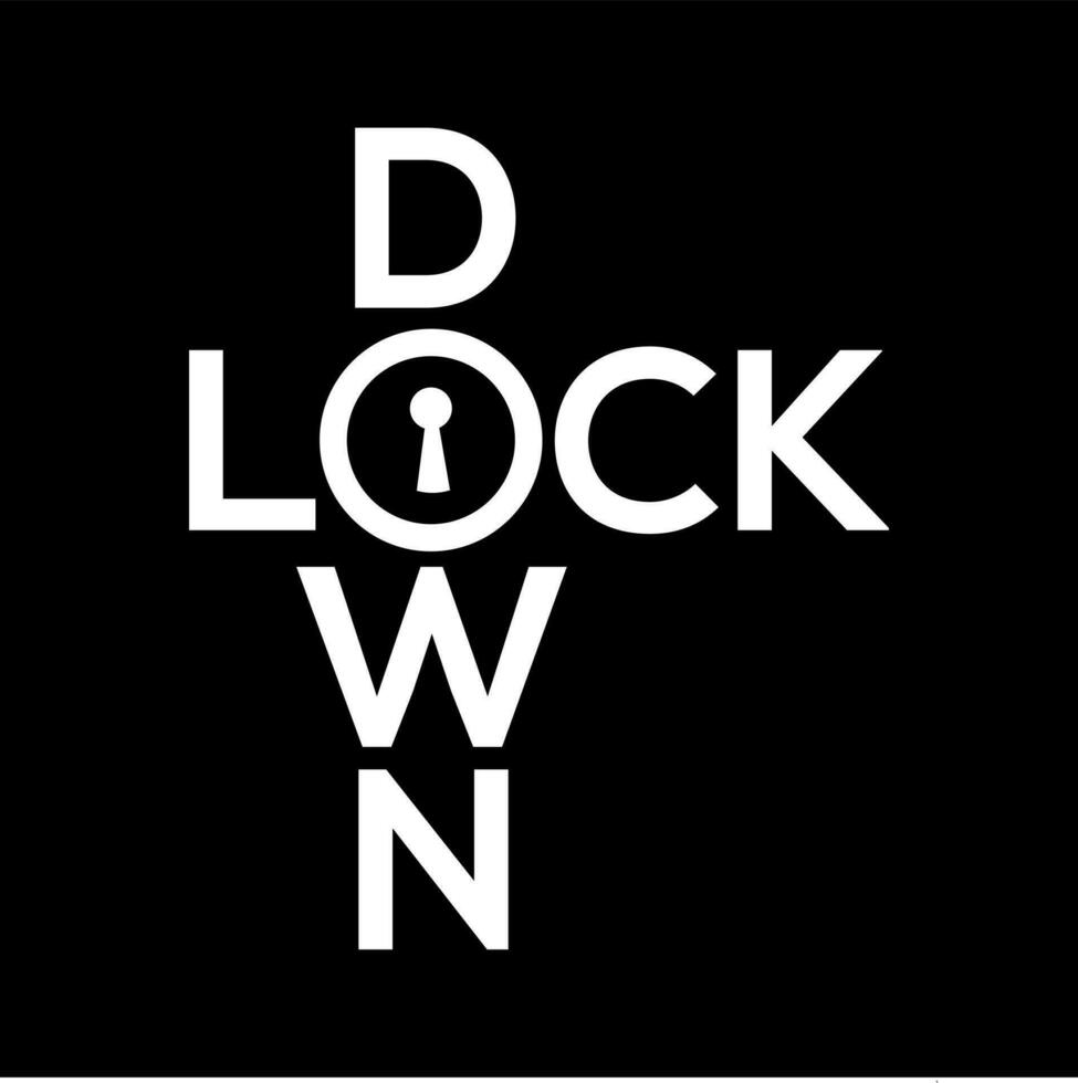 Lockdown logo design vector. icon lockdown,  Design element for logo, poster, card, banner, emblem, t shirt. Vector illustration