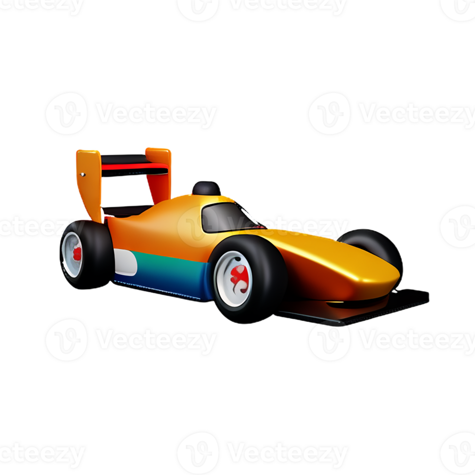 race car 3d rendering icon illustration png
