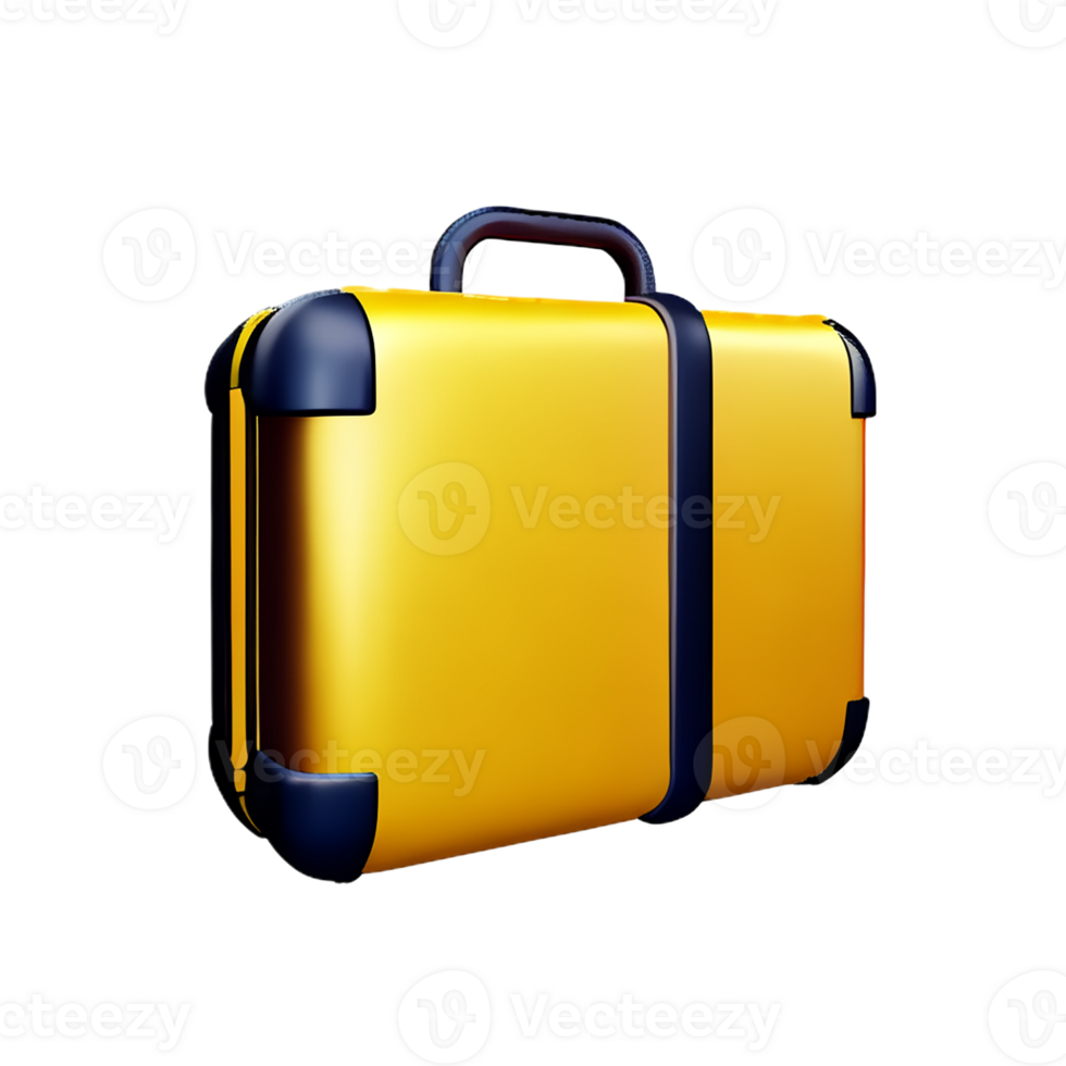 suitcase 3d rendering icon illustration png