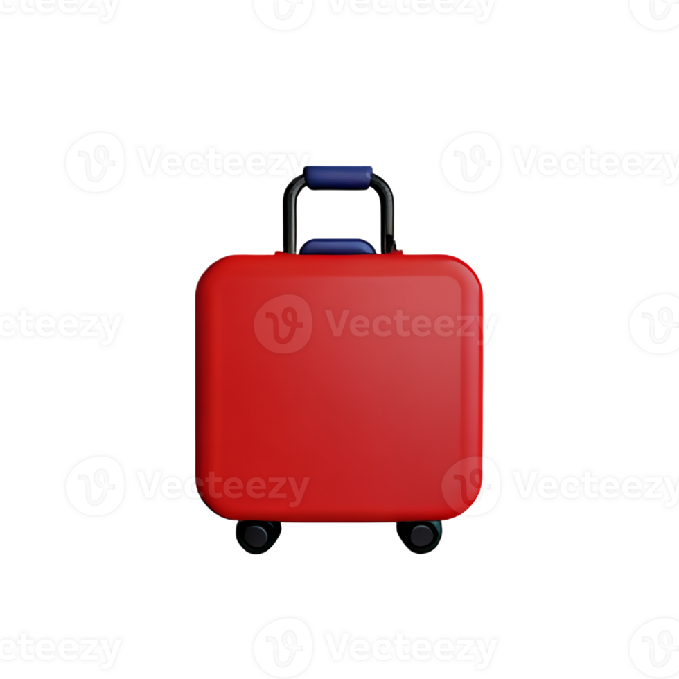 suitcase 3d rendering icon illustration png