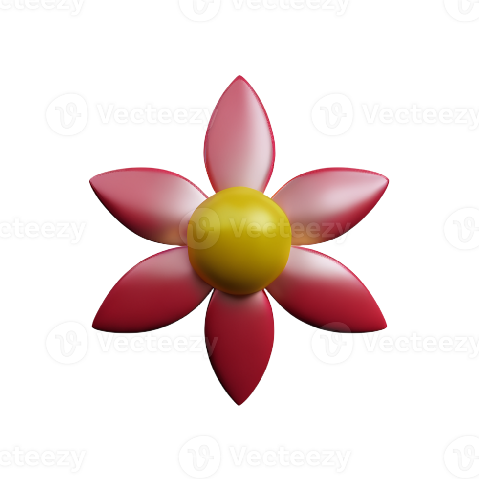 jasmine flower 3d rendering icon illustration png