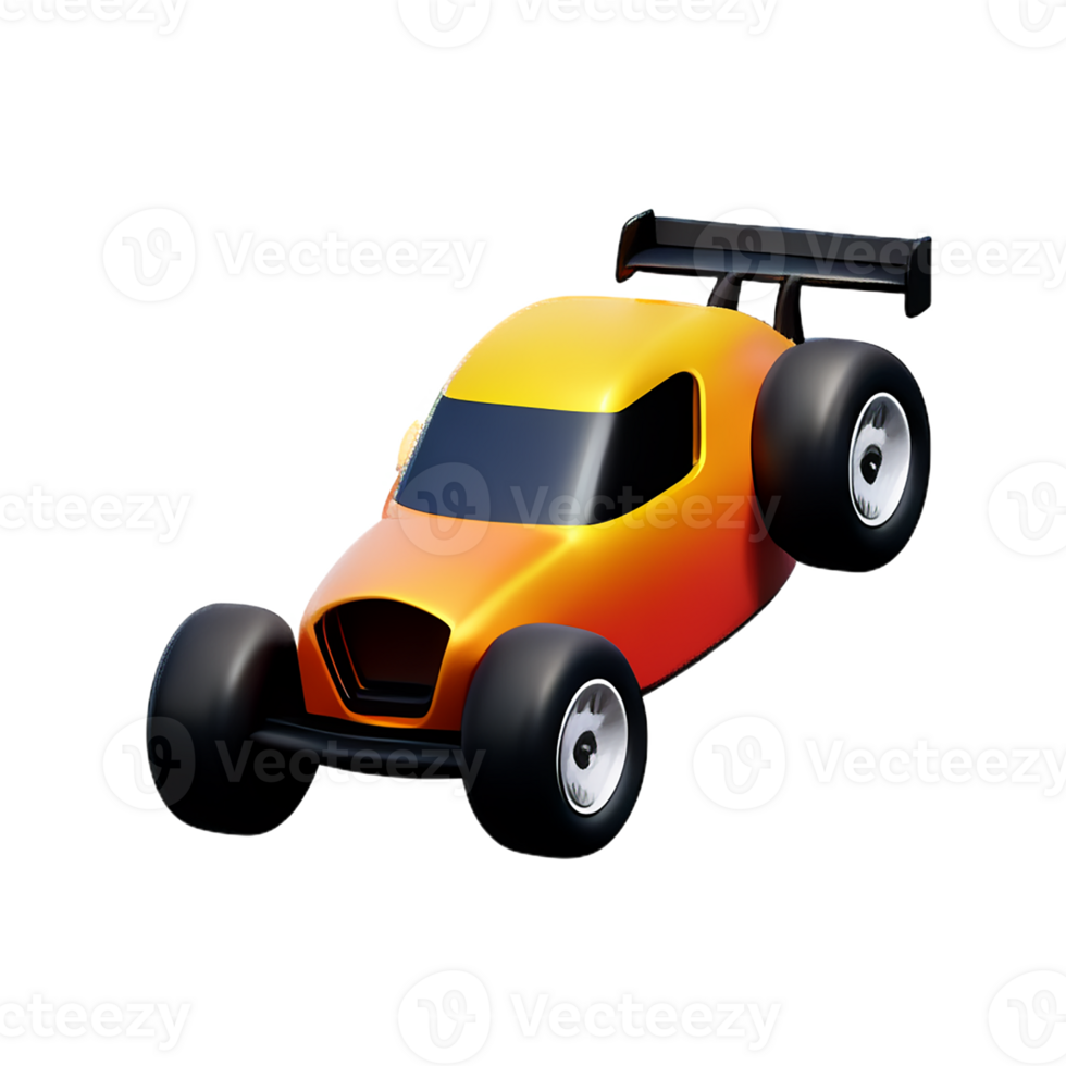 race car 3d rendering icon illustration png