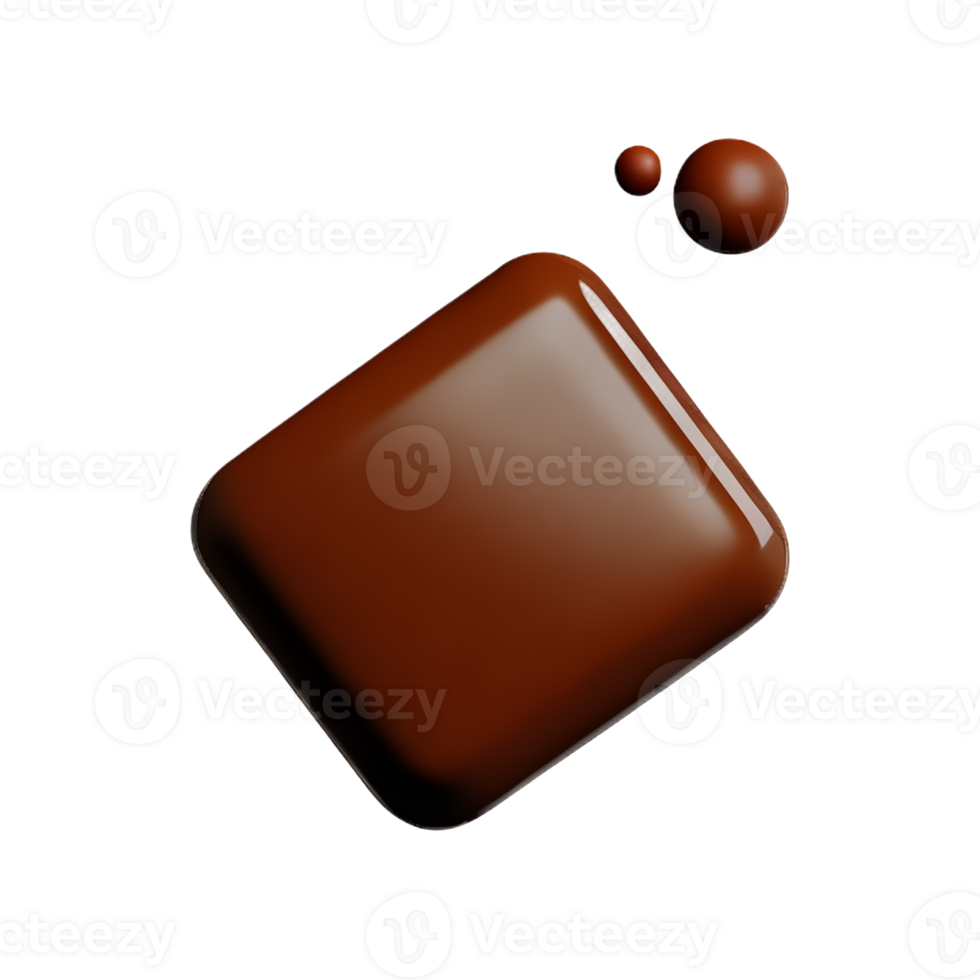 chocolate splash 3d rendering icon illustration png