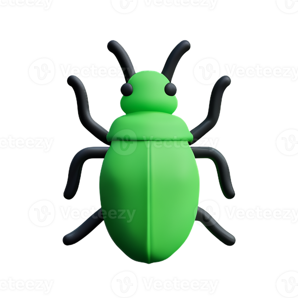 bug 3d rendering icon illustration png
