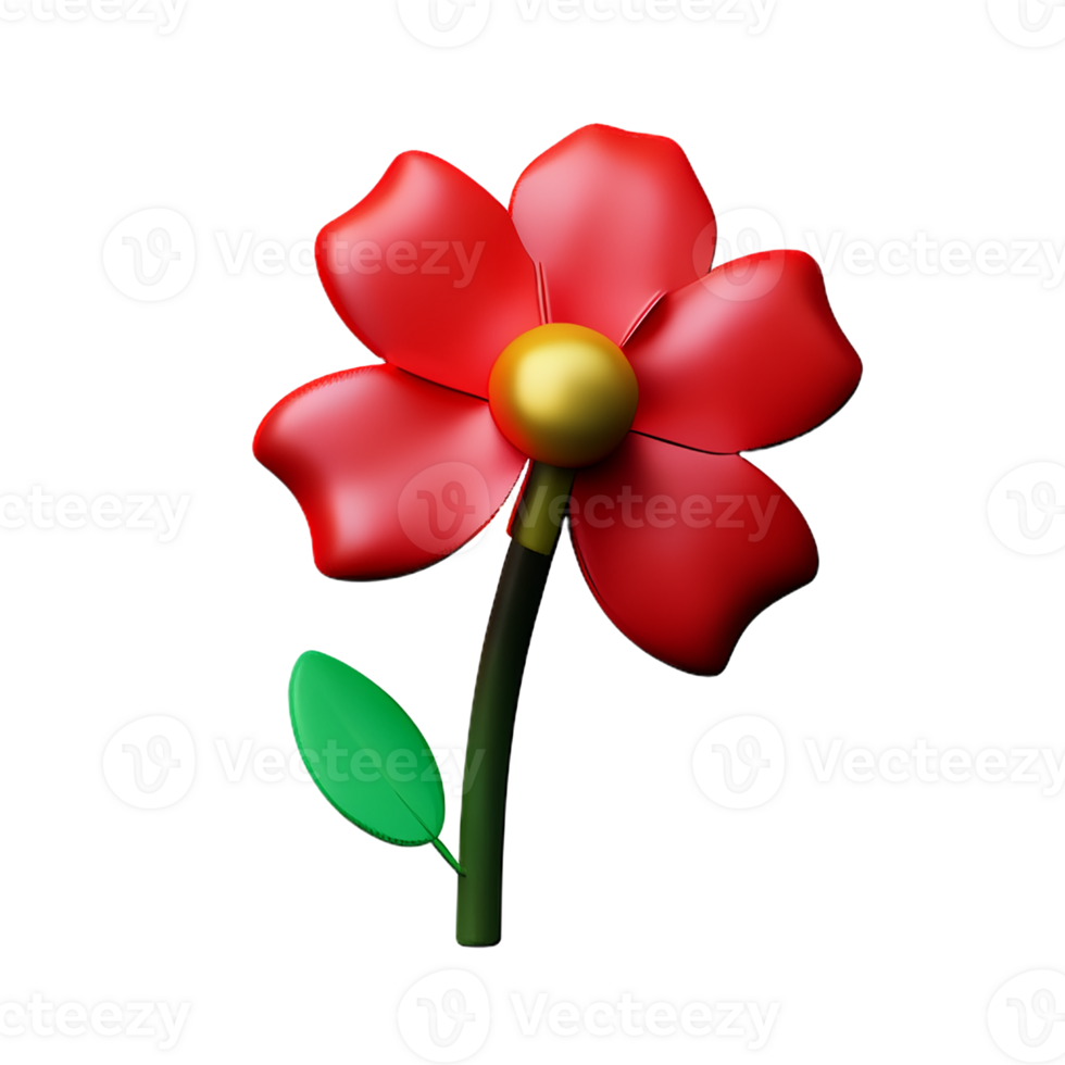 jasmine flower 3d rendering icon illustration png
