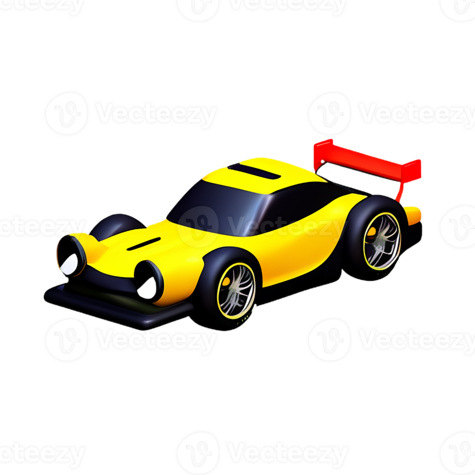 race car 3d rendering icon illustration png