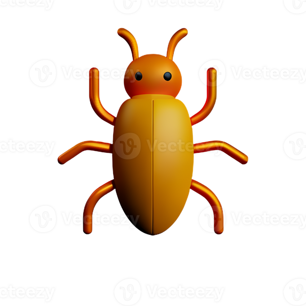 bug 3d rendering icon illustration png