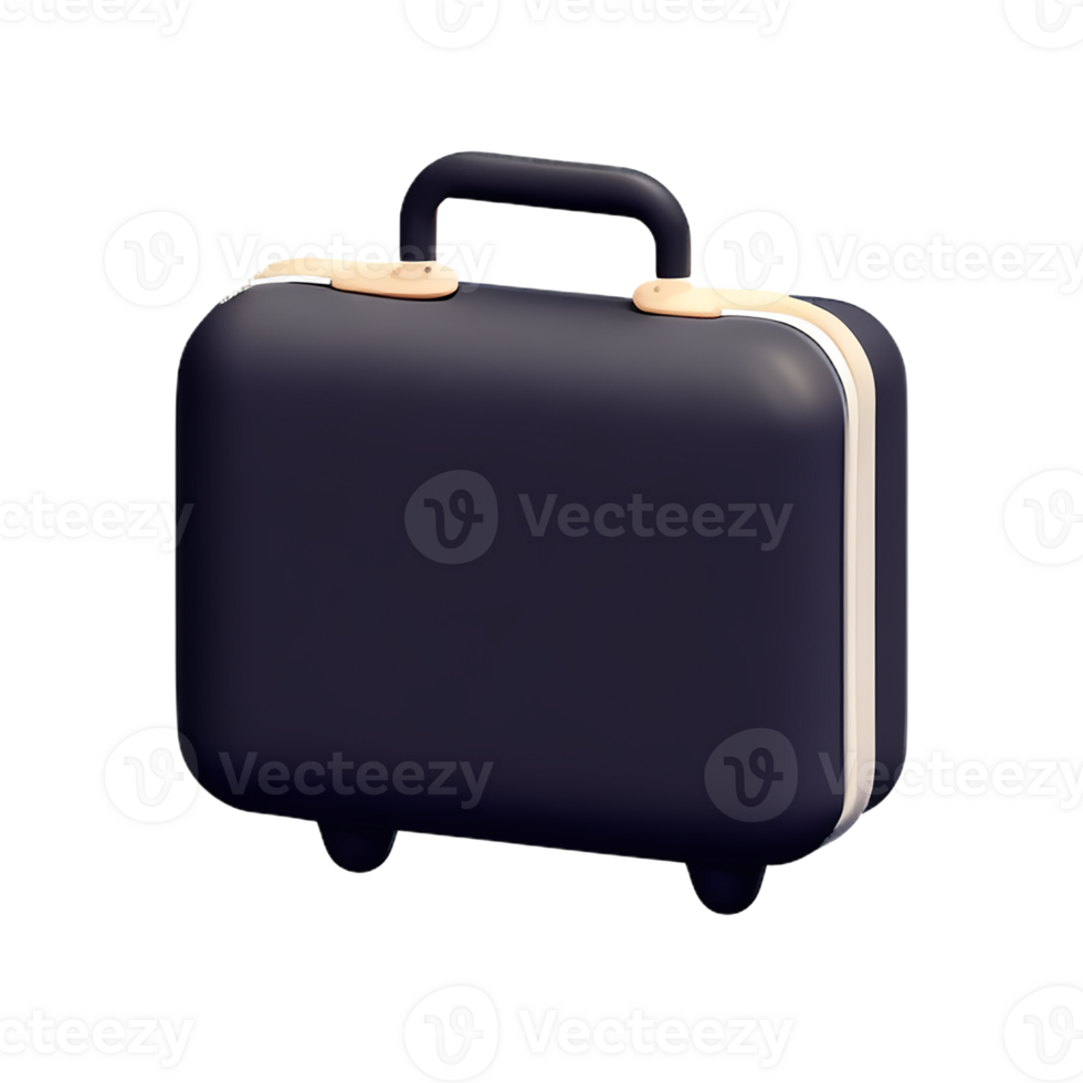 suitcase 3d rendering icon illustration png