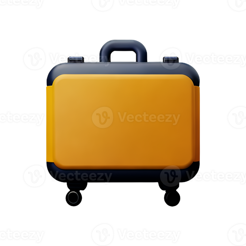 suitcase 3d rendering icon illustration png
