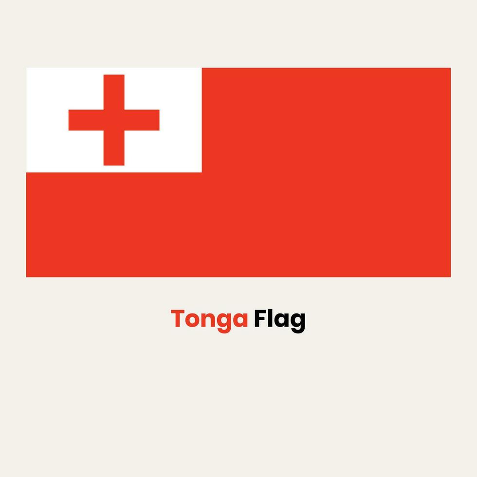 The Tonga Flag vector