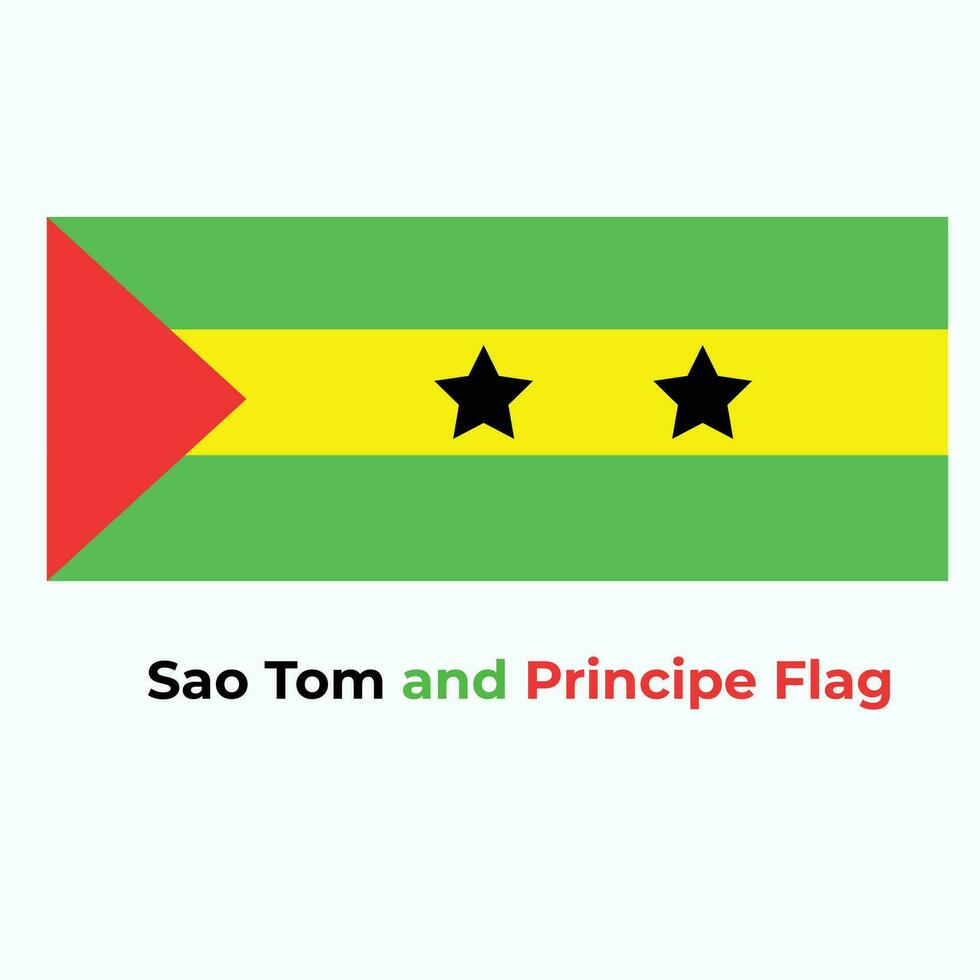 Sao Tom and Principe flag vector