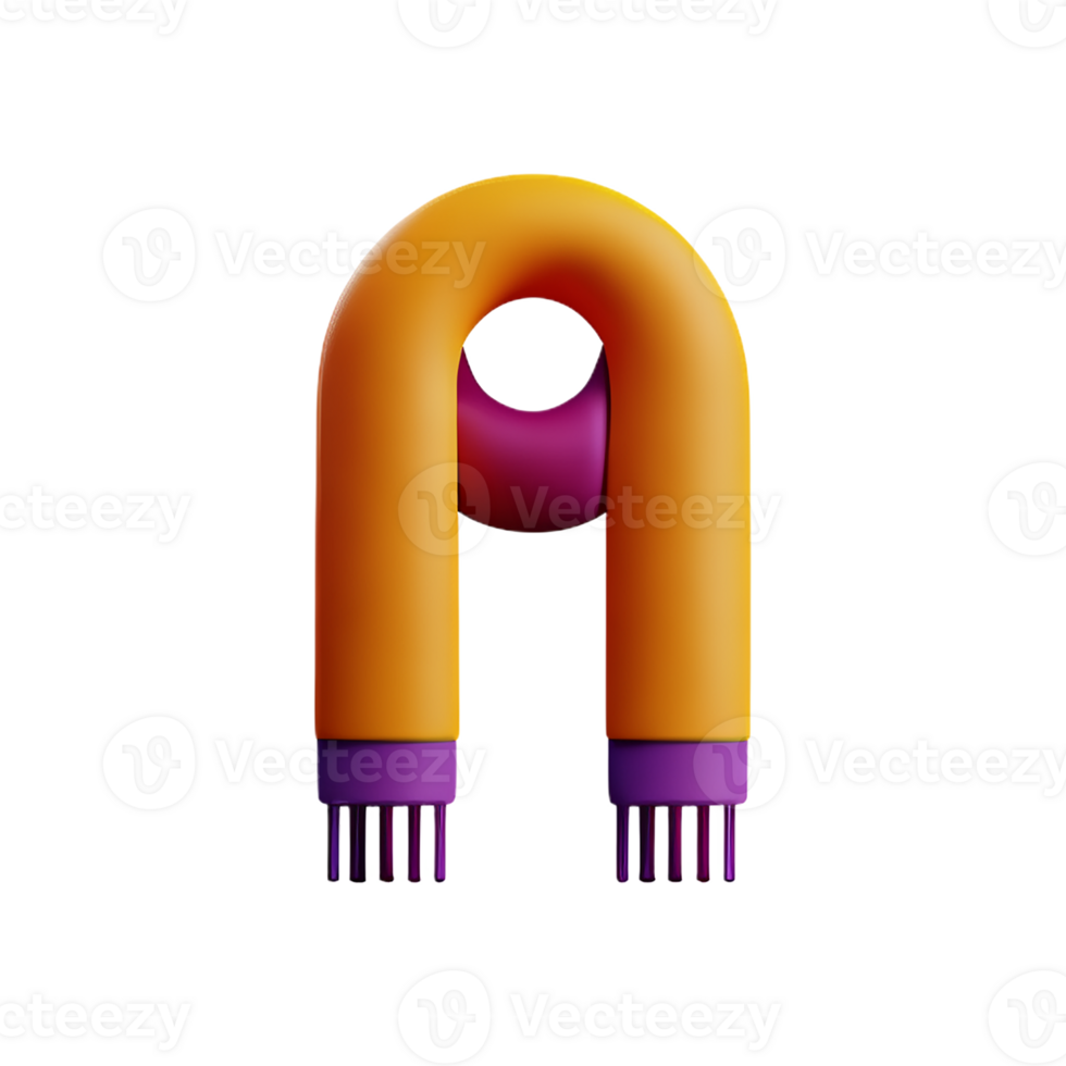 scarf 3d rendering icon illustration png