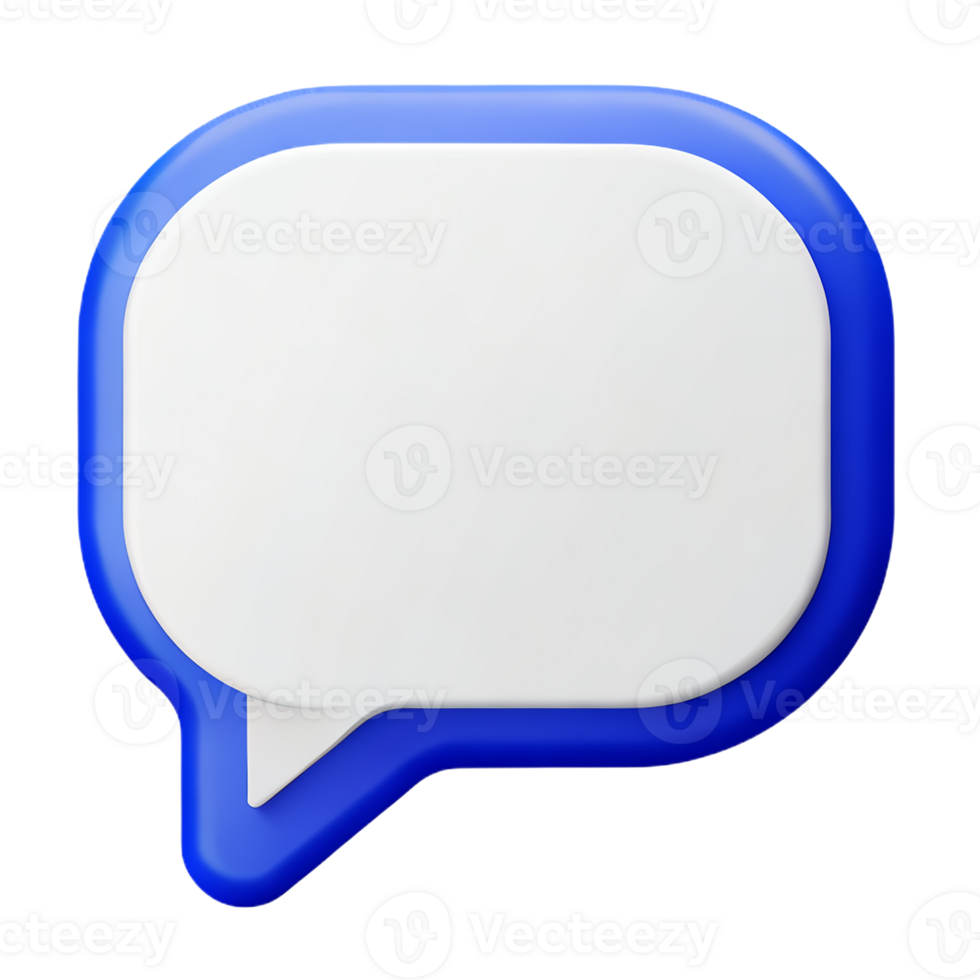 chat bubble 3d rendering icon illustration png