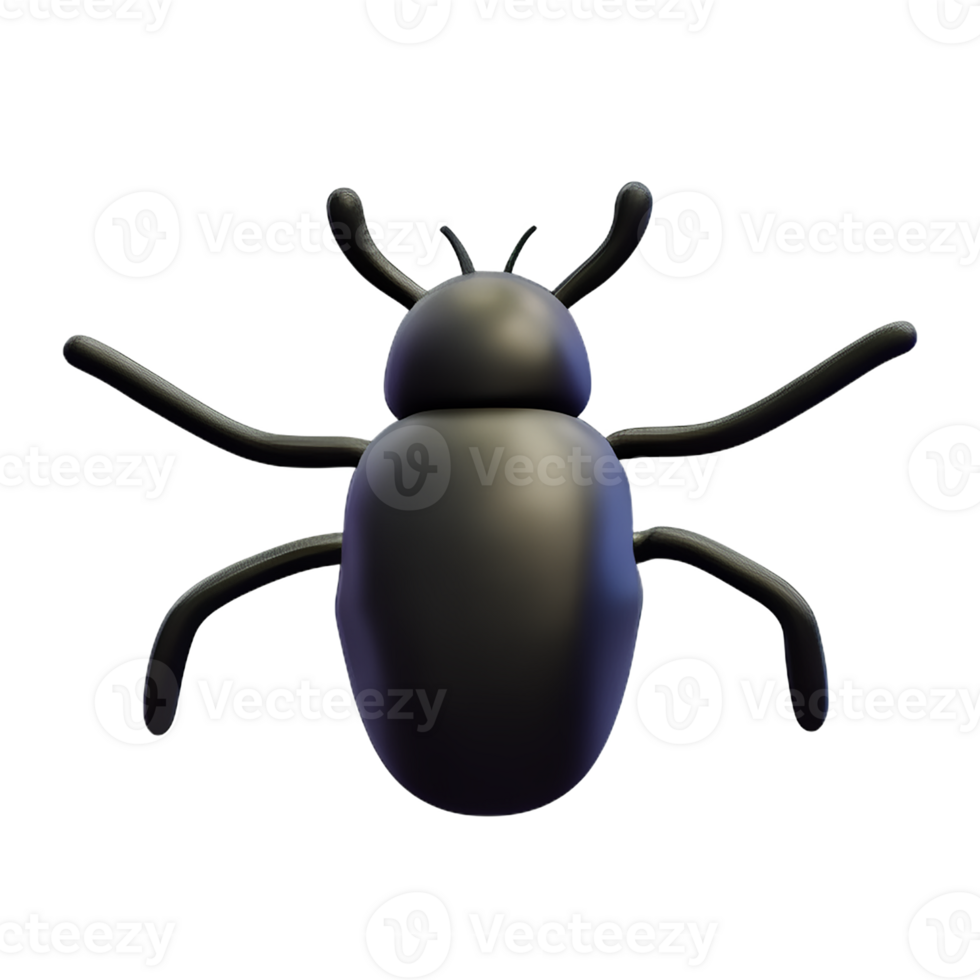 bug 3d rendering icon illustration png