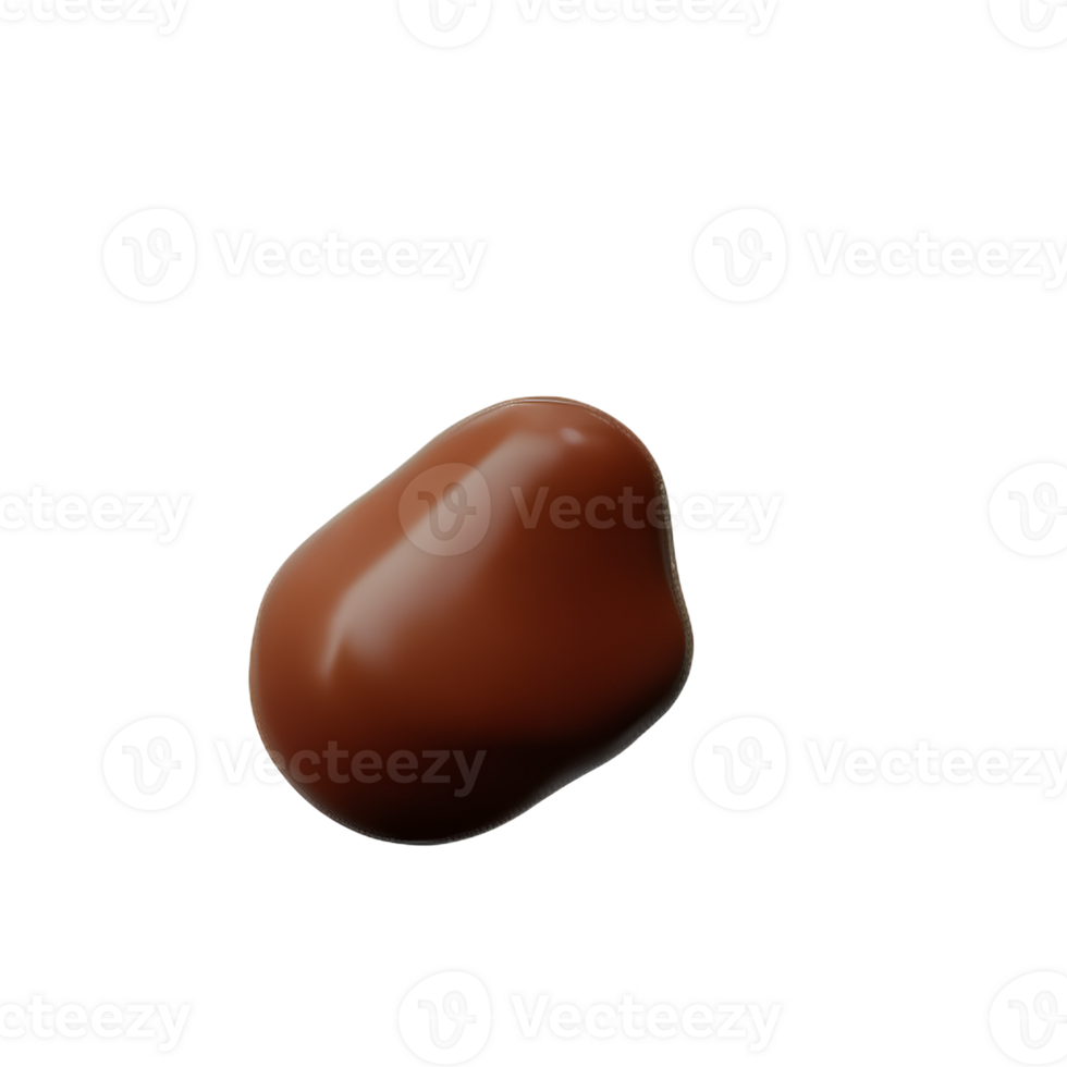 chocolate splash 3d rendering icon illustration png