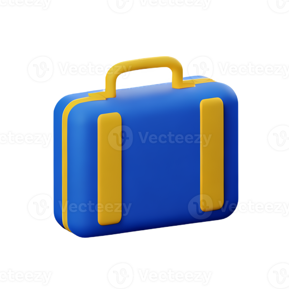 suitcase 3d rendering icon illustration png