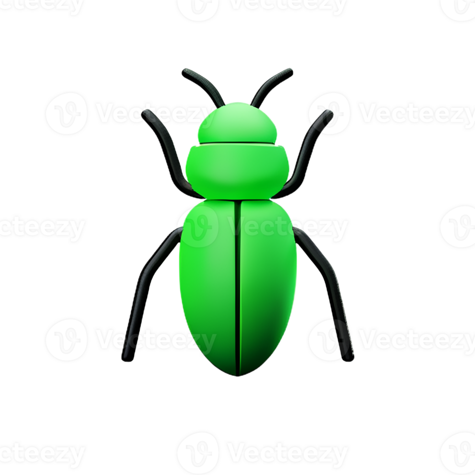 bug 3d rendering icon illustration png