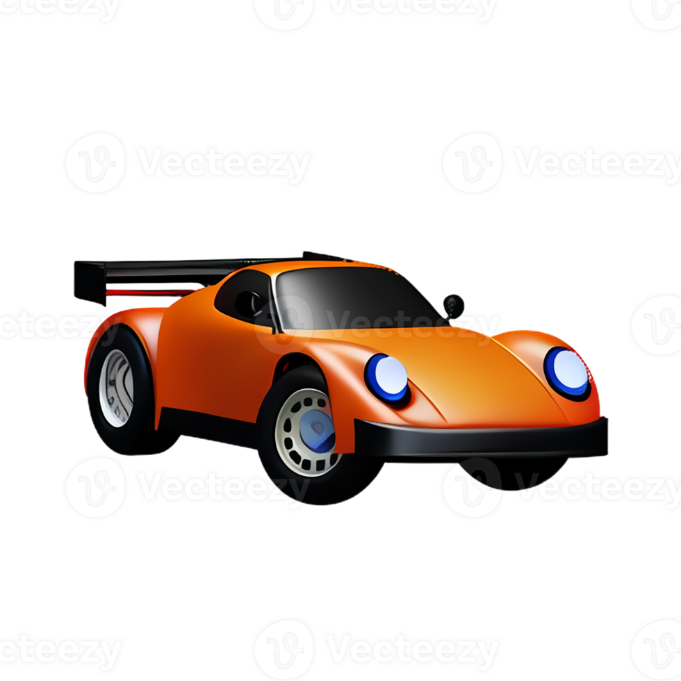 race car 3d rendering icon illustration png