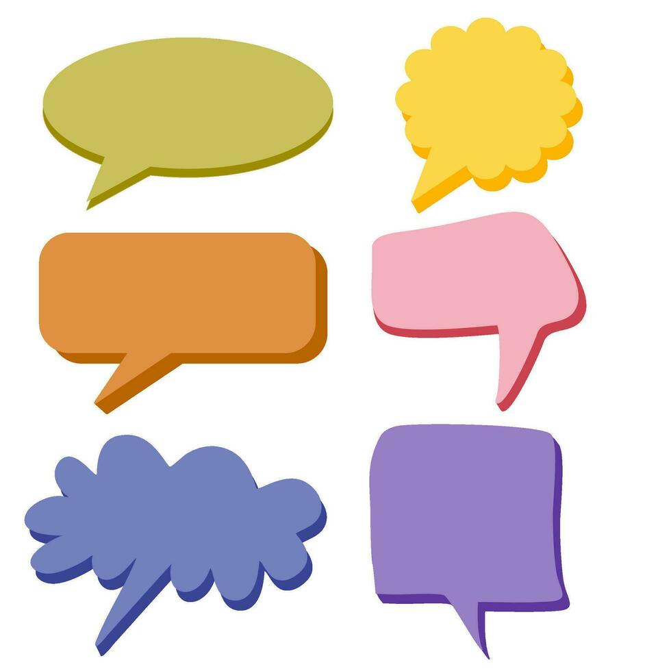 bubble speech set collection vector