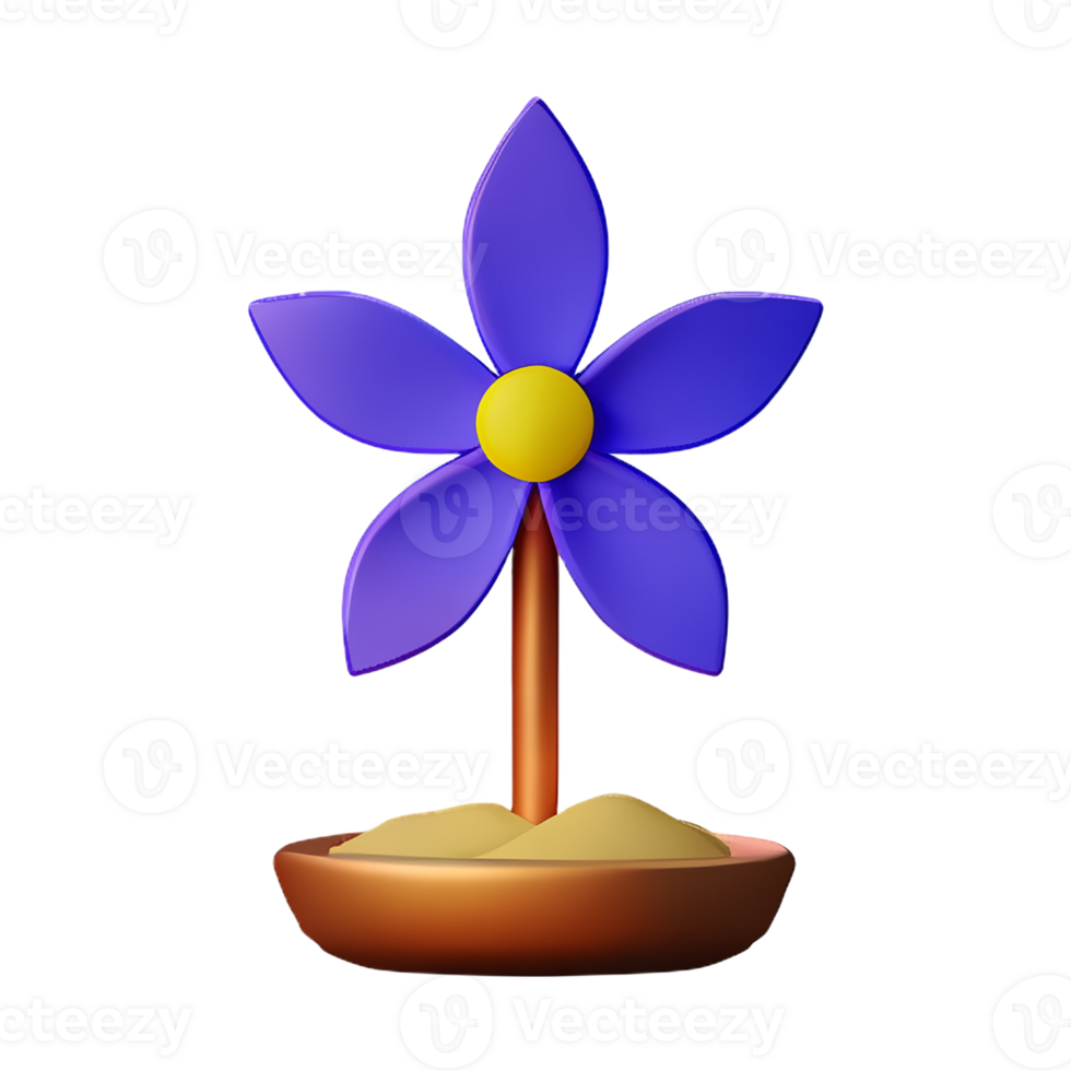 jasmine flower 3d rendering icon illustration png