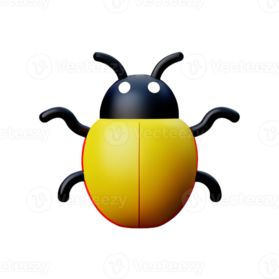 bug 3d rendering icon illustration png