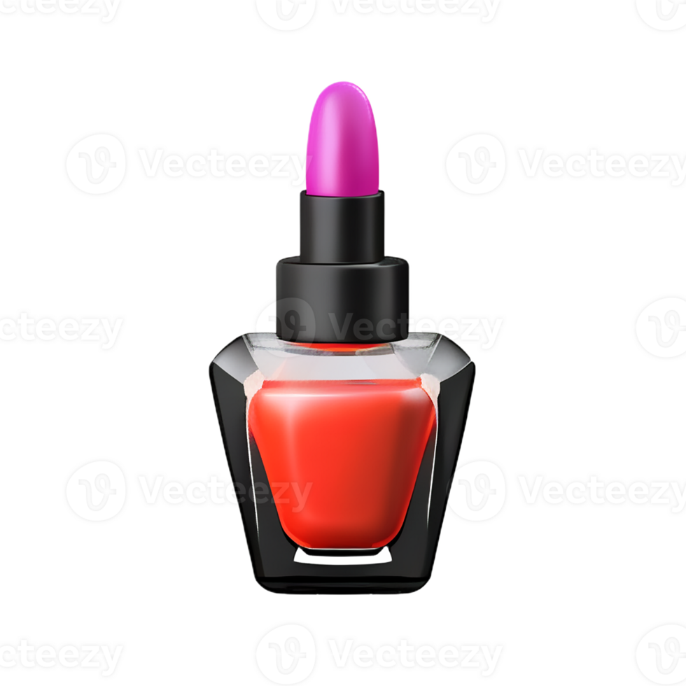 nail polish 3d rendering icon illustration png
