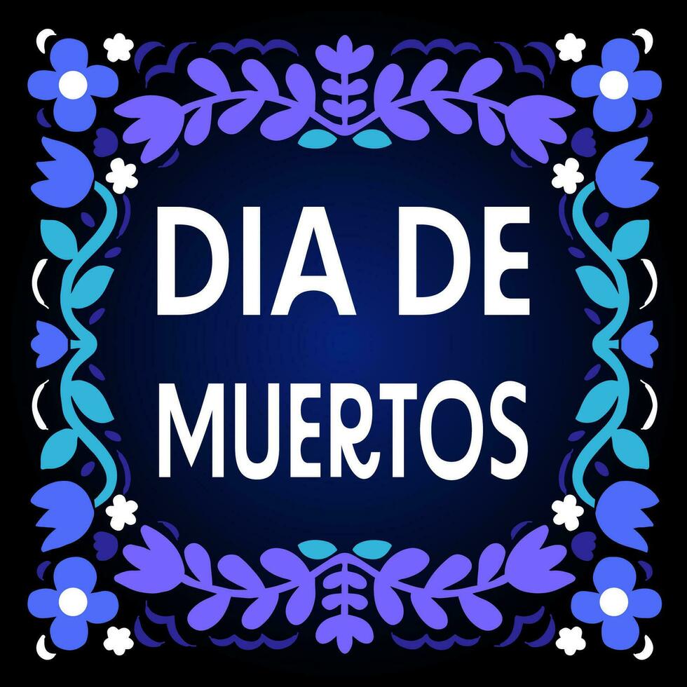 mano dibujado dia Delaware muertos con flores ornamento vector