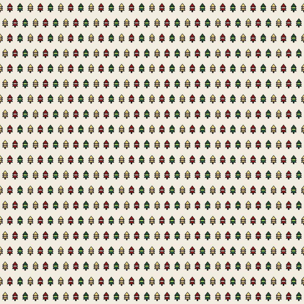 Christmas trees seamless pattern vector