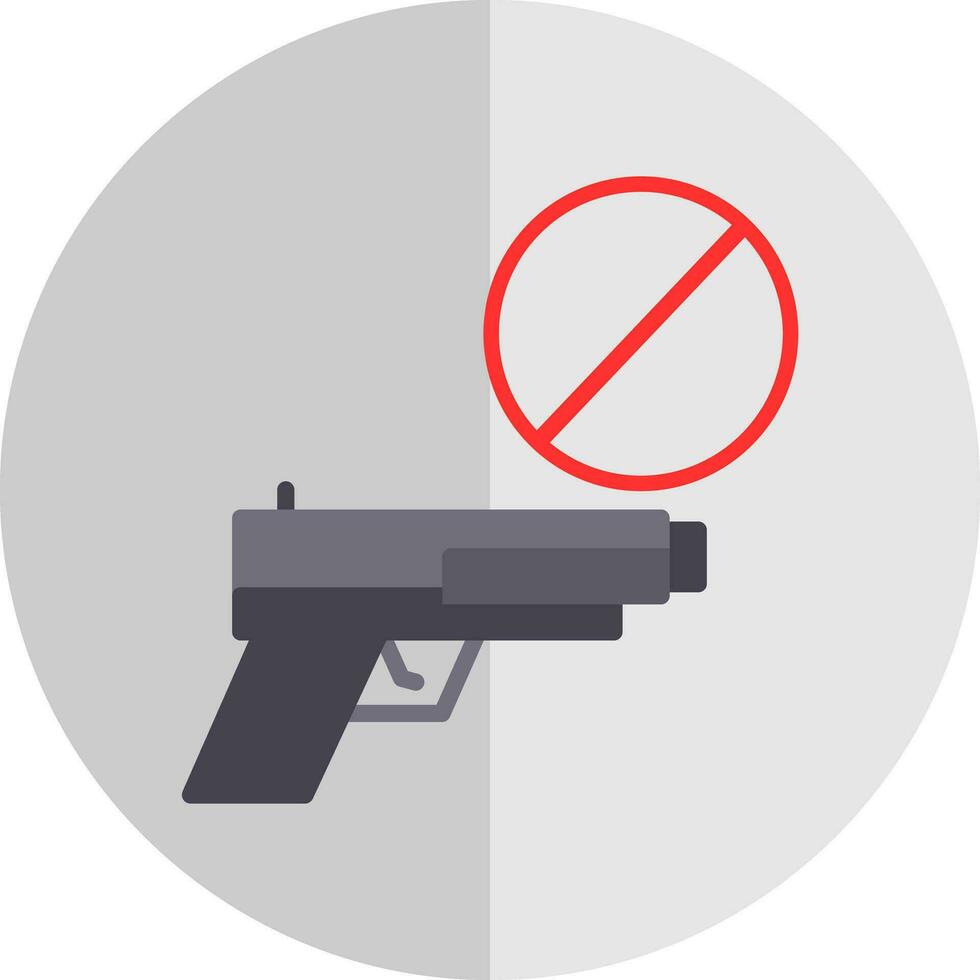 pistola prohibición vector icono diseño