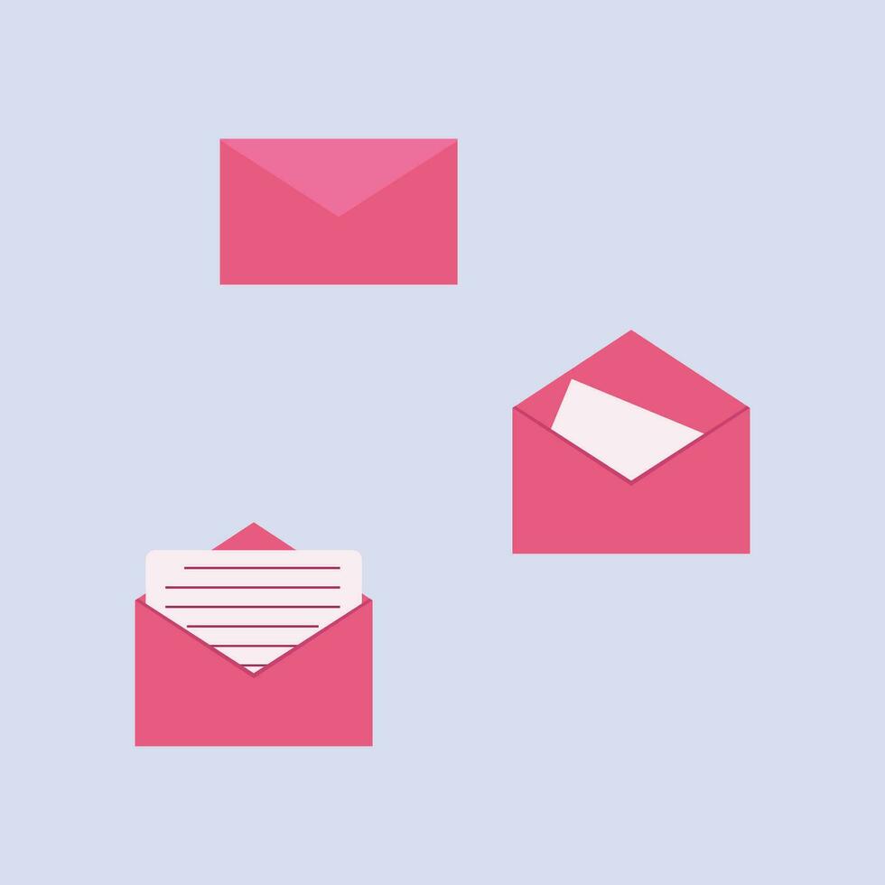 Letter flat vector collection vector illustration
