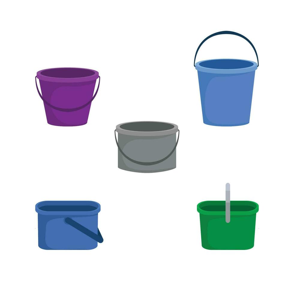 Different types of Buckets collection vector illustration 29189522