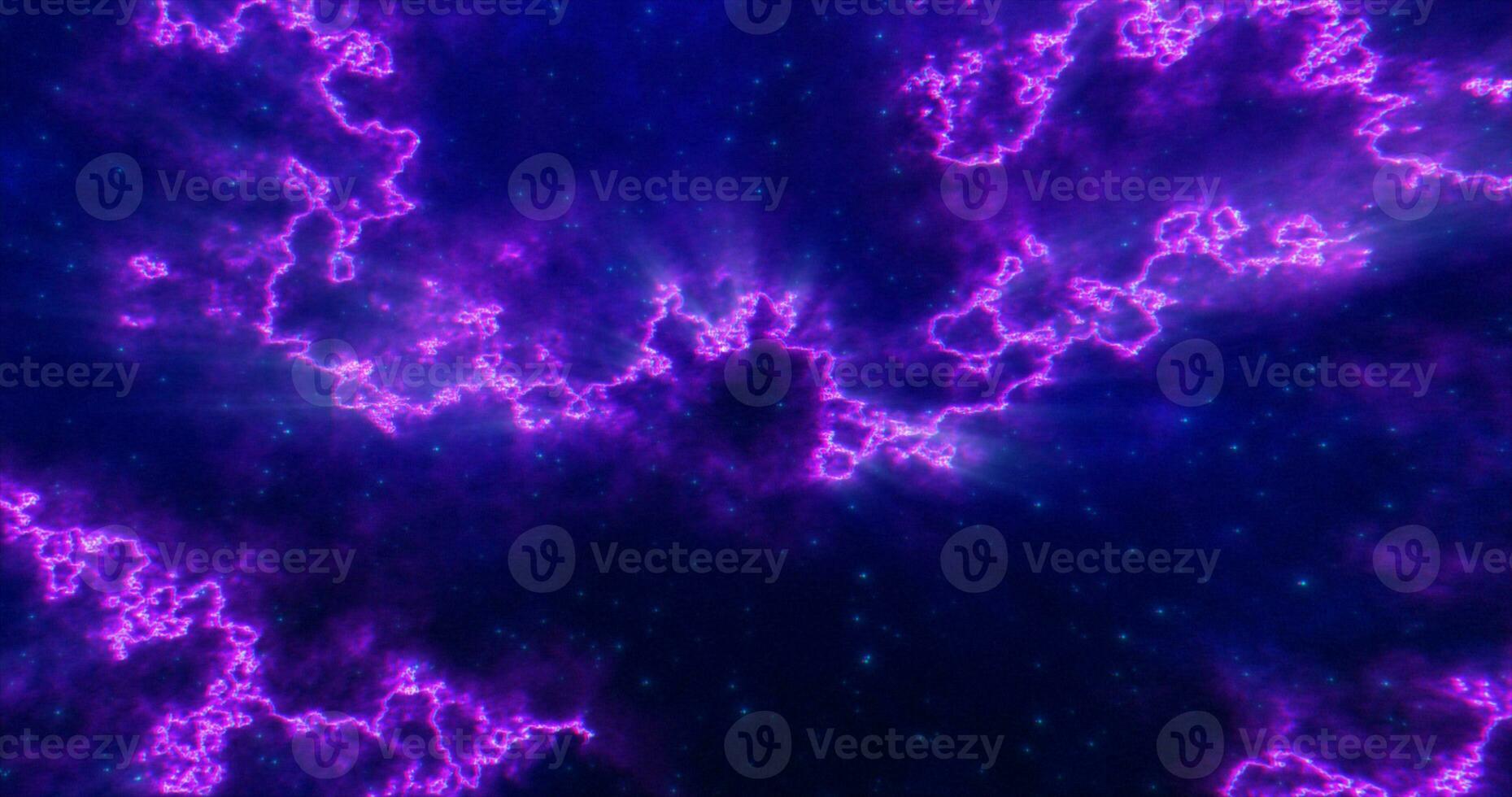 Abstract futuristic background with blue and purple multi-colored energy magic lines and waves of cosmic patterns photo