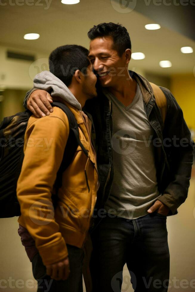 Tender moments of reunion love and joy erupting at immigration centers photo