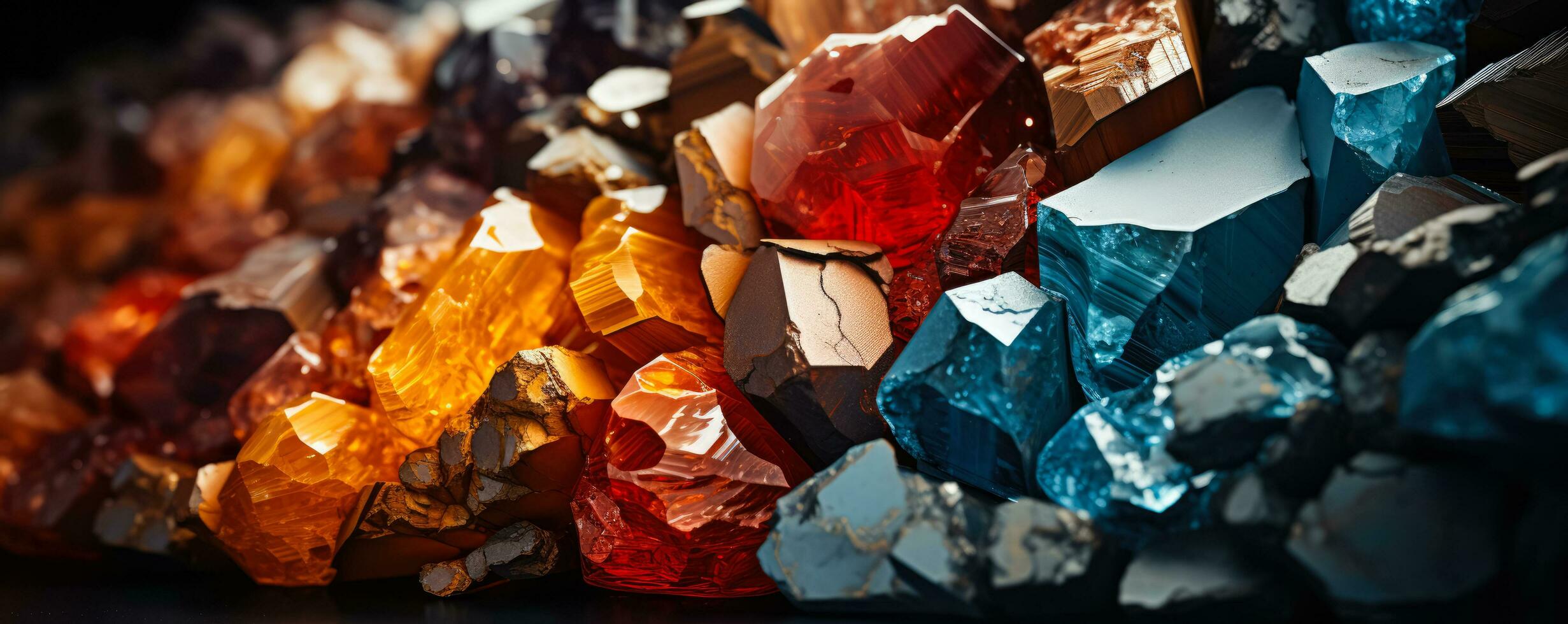 Detailed close up images showcasing complex mineral textures in mountain caves photo