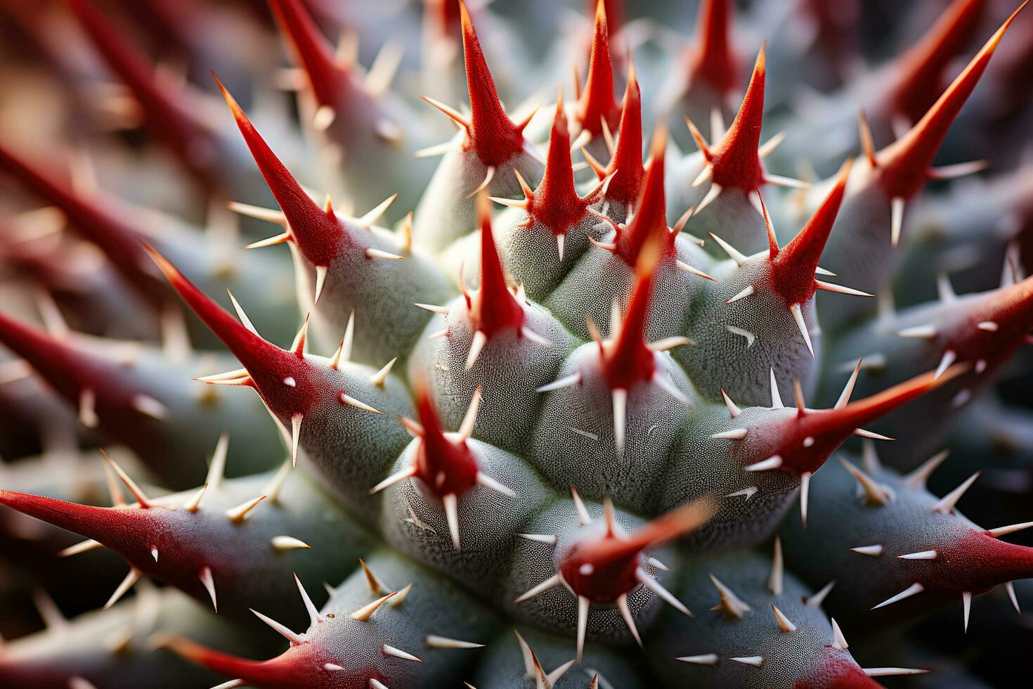 Extreme close ups revealing unique textures and patterns of desert cacti photo