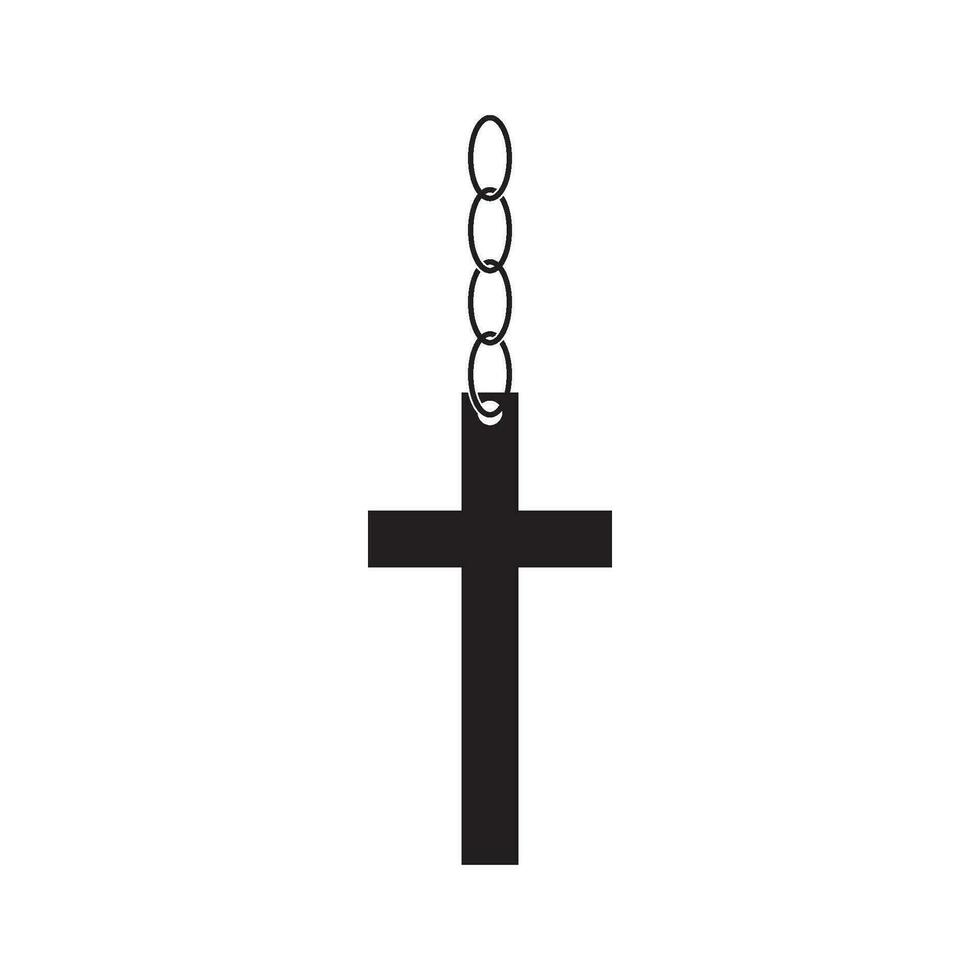 Christian cross icon vector