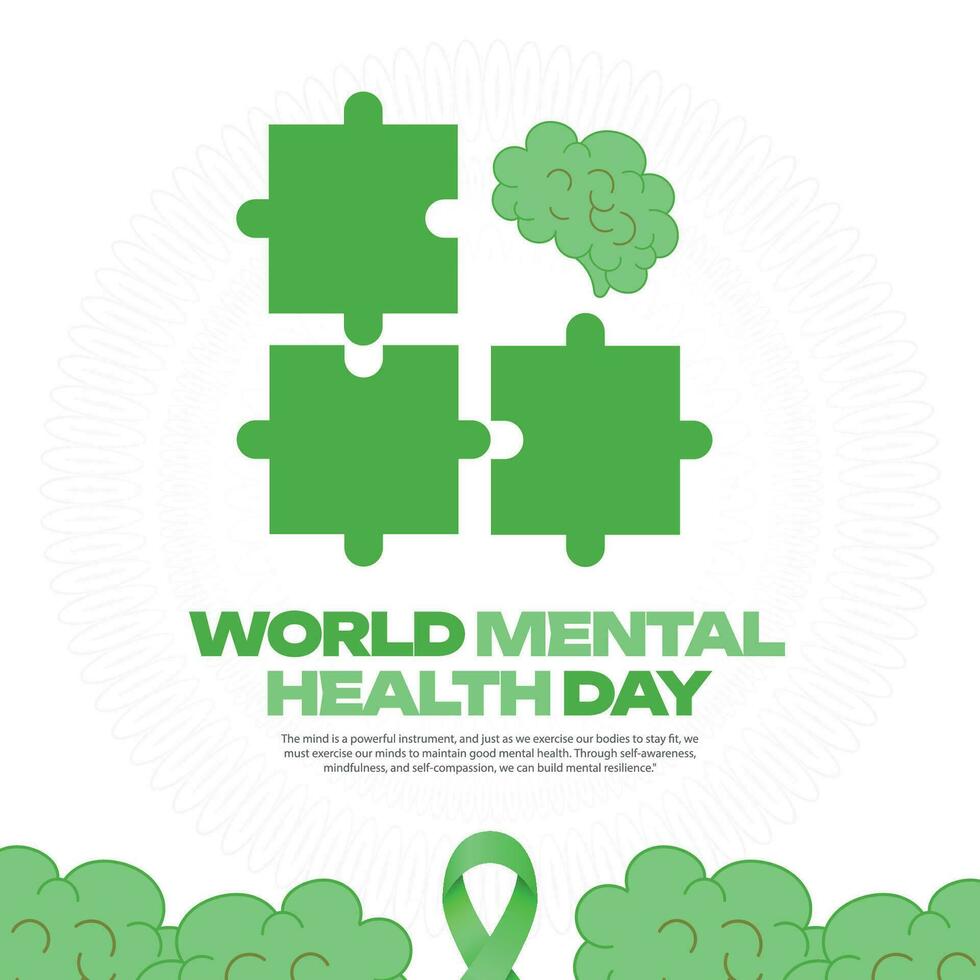 World Mental Health Day Social Media Post banner template vector