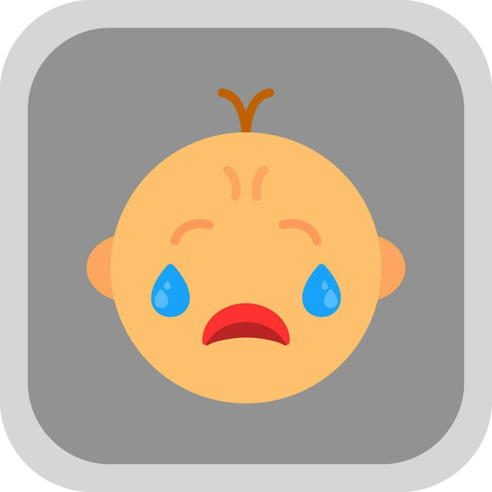 bebé llorando vector icono diseño