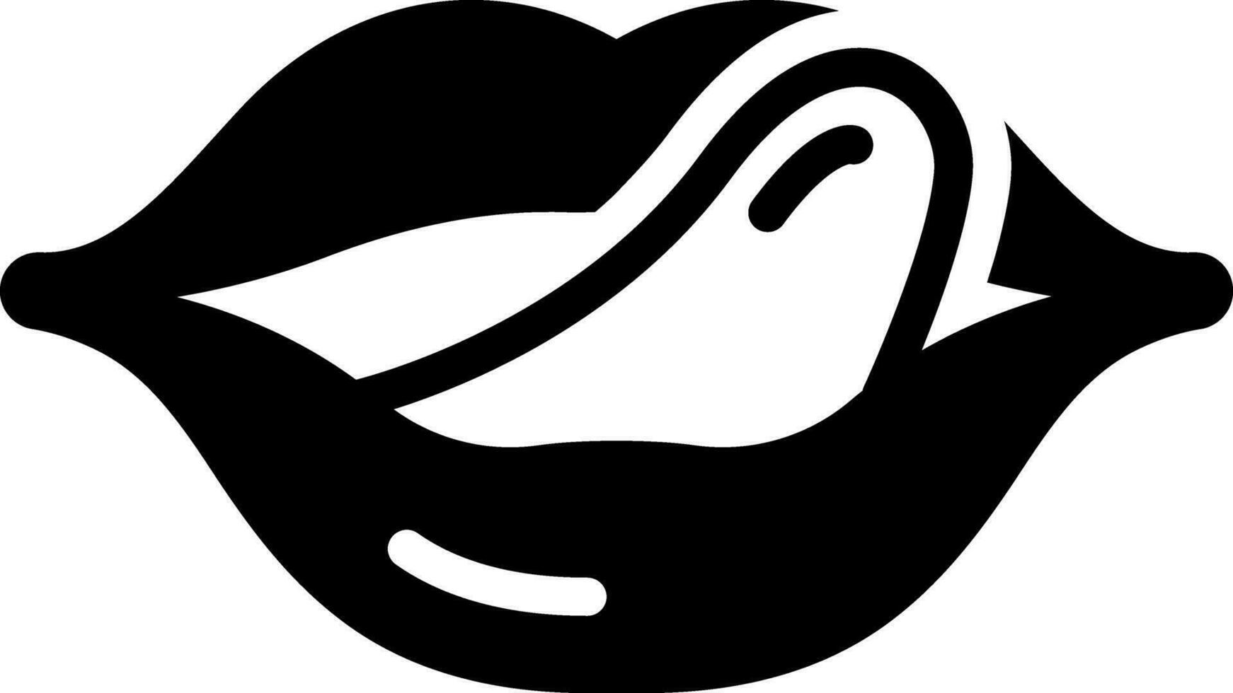 solid icon for licking vector