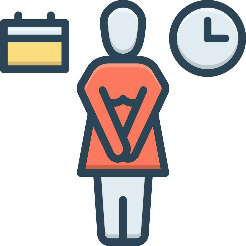 color icon for periods vector