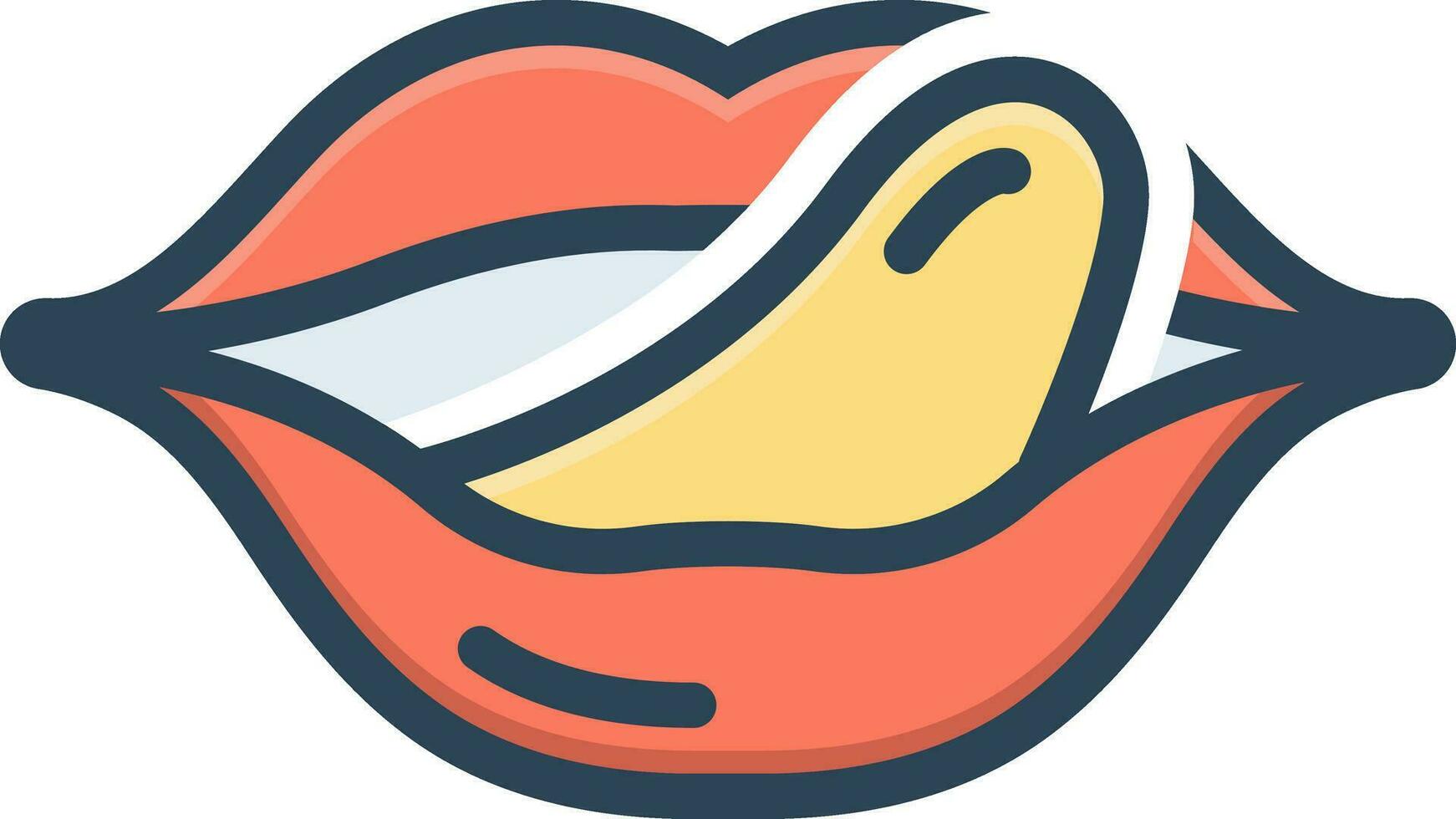 color icon for licking vector