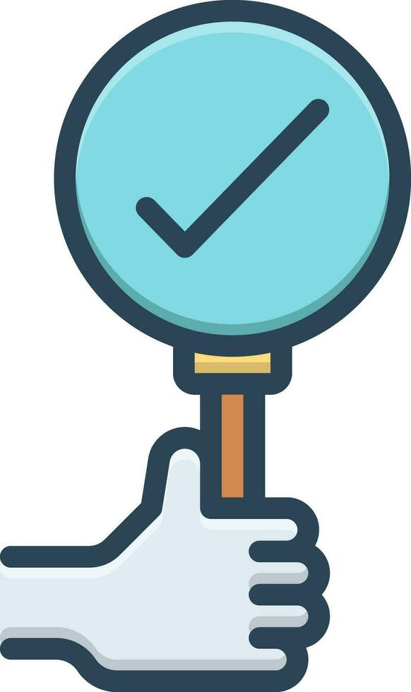 color icon for correct vector